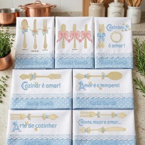 Foto7 - kit 10 Matrizes de Bordado Talheres Decorativos Florais e Frases de Cozinha - Kitchen Embroidery Designs download imediato