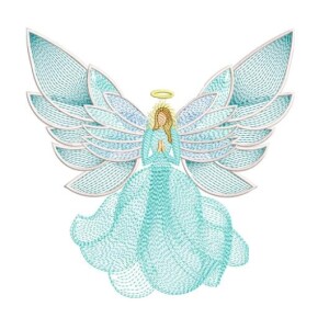 Foto2 - Matriz de Bordado Anjo - Religioso Cristão Católico - download imediato