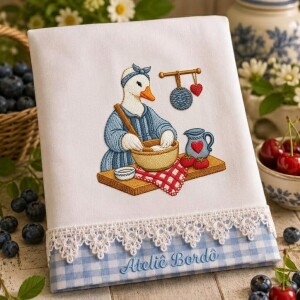 Foto7 - 3 Matrizes de Bordado Gansos Farm house na Cozinha Country - Goose Kitchen Embroidery Designs