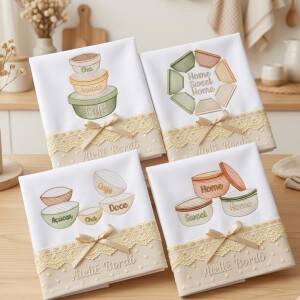 Foto1 - Matrizes de Bordado Potes tupperware para Cozinha - Download imediato