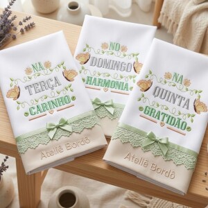 Foto1 - Matrizes de Bordado Semaninha Floral com Palavras Harmonia Alegria Amor Paz e Gratidão - Download imediato