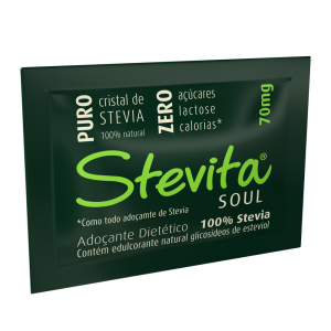 Foto4 - Adoçante Stevia Soul em pó 0.7g Stevita caixa c/ 50 envelopes