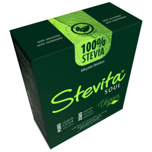 Foto3 - Adoçante Stevia Soul em pó 0.7g Stevita caixa c/ 50 envelopes