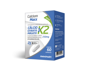 Foto1 - Calcium Maxx - Cálcio Citrato Malato + K2 250mg c/ 60 caps
