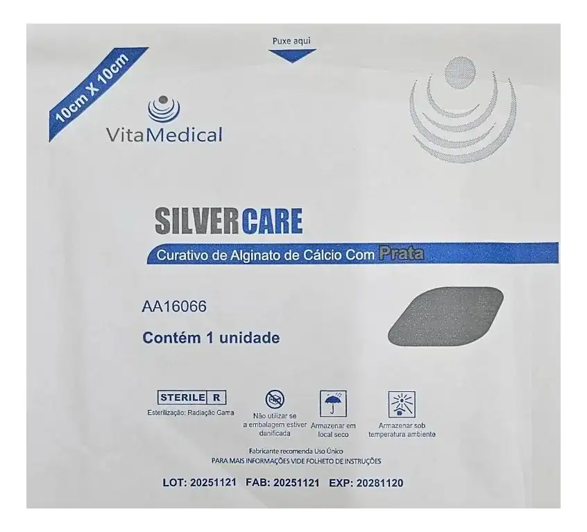 Imagem do produto Curativo Alginato De Calcio Com Prata 10cmX10cm un
