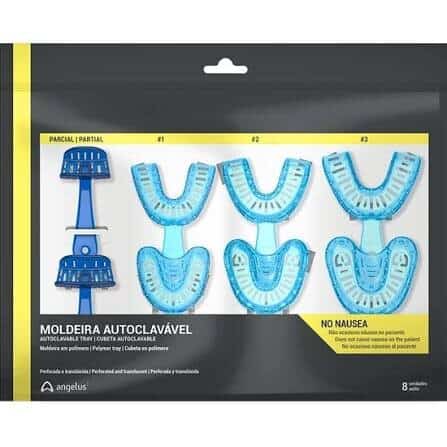 Imagem do produto Moldeira Perfurada Autoclavavel Angelus Kit Com 8Un