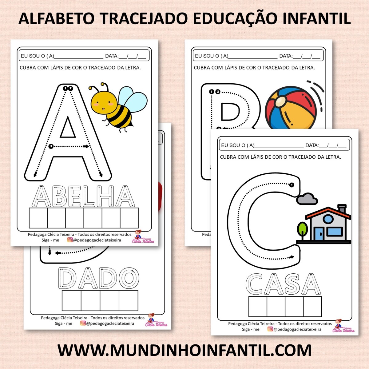 Imagem do produto Alfabeto tracejado educação infantil