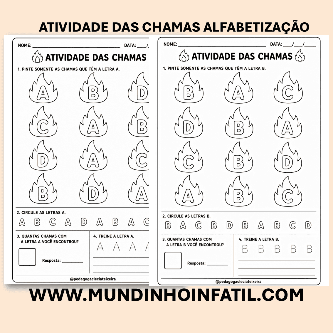 Imagem do produto Atividade em Chamas Alfabetização