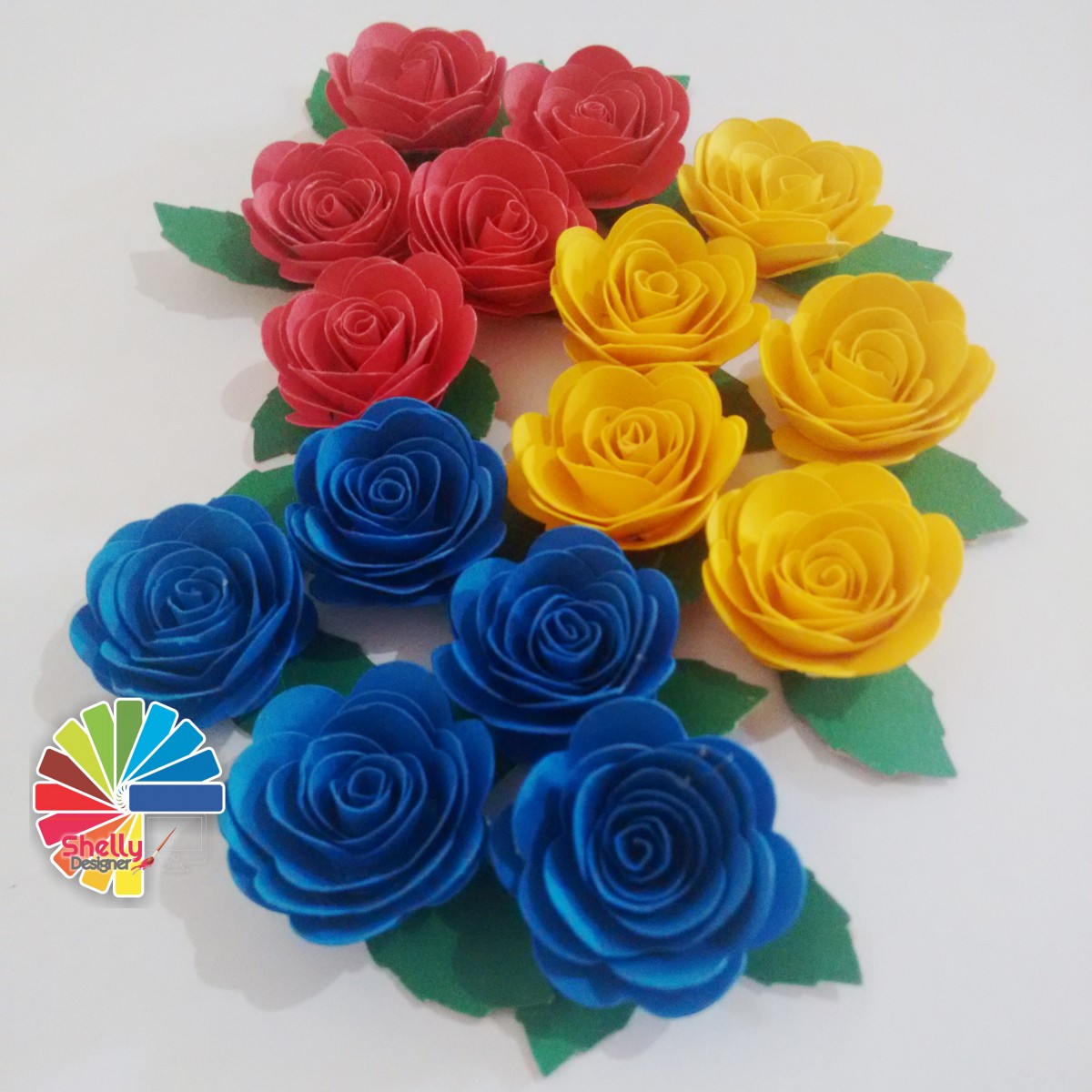 Mini Rosas Flores De Papel - Produtos personalizáveis e papelaria
