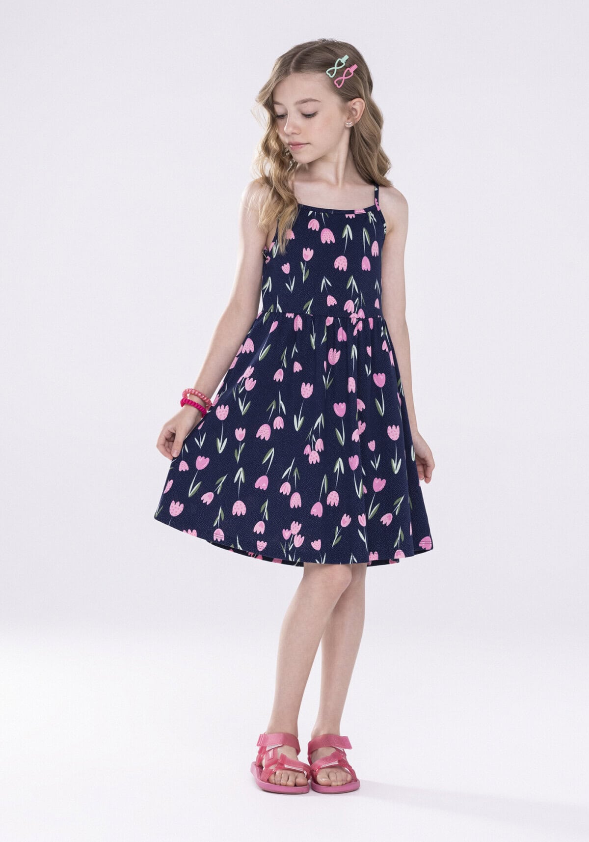 Foto 1 - Vestido infantil menina em malha