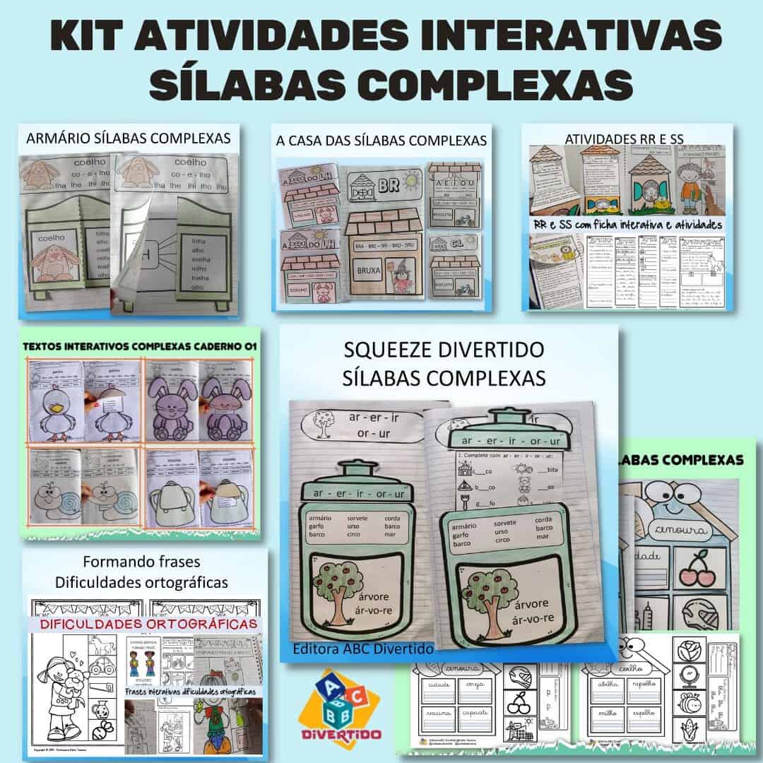 Imagem do produto Kit 07 Apostilas de Atividades Interativas Sílabas Complexas