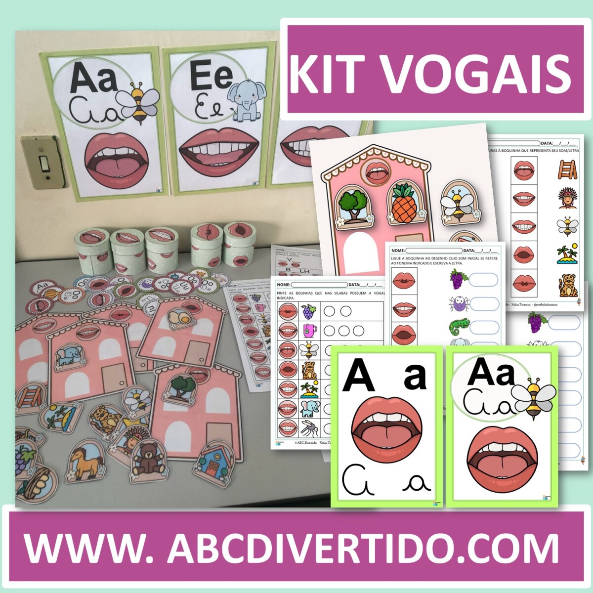 Imagem do produto Kit de Atividades para trabalhar as vogais