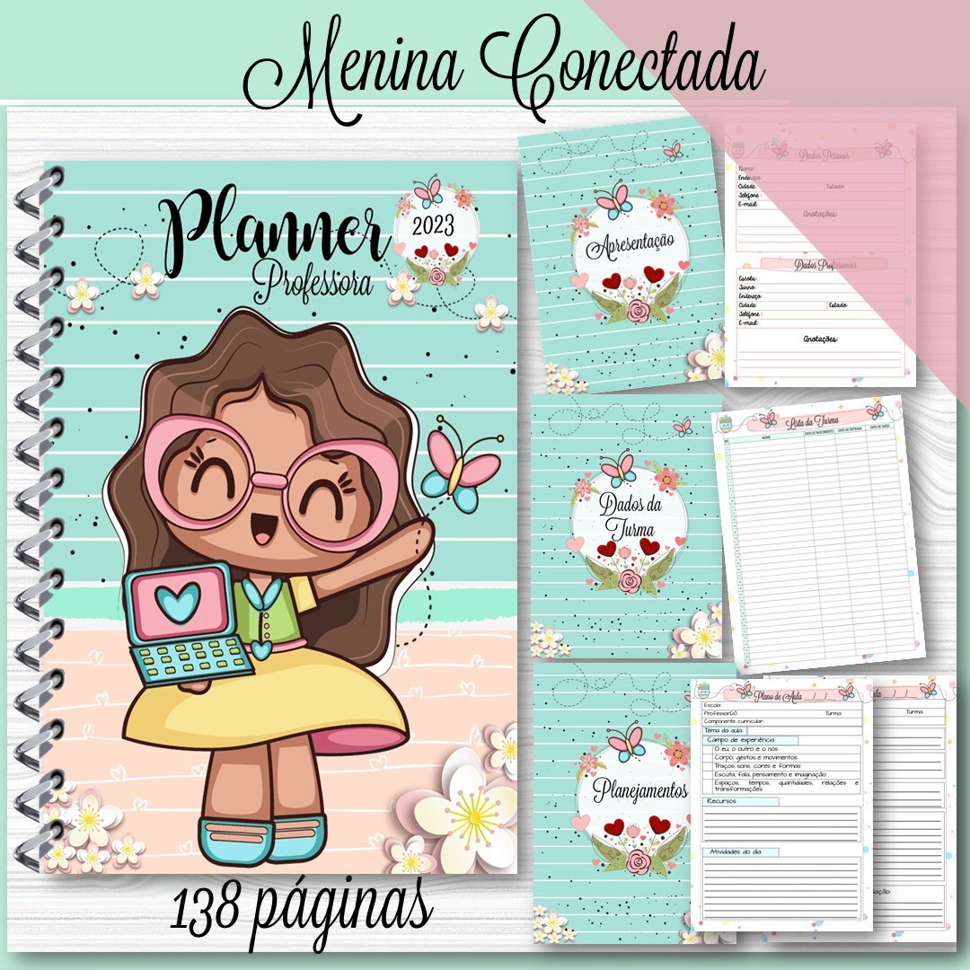 Imagem do produto Planner Professora Mascotinha Menina Conectada