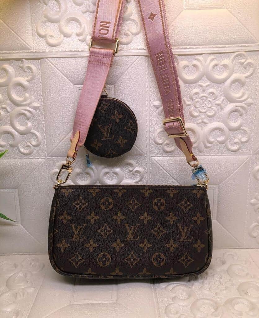 バッグ Louis Vuitton Multi Pochette Accessoires BOLSA LOUIS VUITTON MULTI POCHETTE ACCESSOIRES ALÇA ROSA - Bolsas