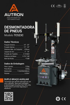 Foto2 - DESMONTADORA DE PNEUS TC523C AUTRON