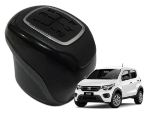 Foto1 - Manopla De Câmbio Mobi 2016 a 2021 Idea 2004 a 2016 Novo Uno 2015 a 2021 Palio / Siena / Strada 1996 a 2021 Nova Fiorino 2011 a 2021 MODELO PRETO