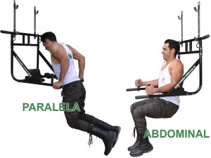 Foto2 - Barra Fixa de Parede Que Vira Paralela 7X1 Multifuncional. crossfit pull-up para/ treinar Musculação