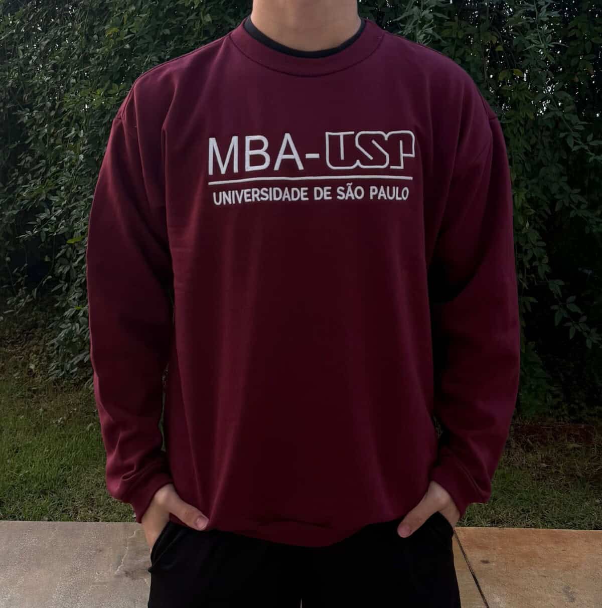Imagem do produto Blusa Moletom Vinho s/touca Bordado MBA