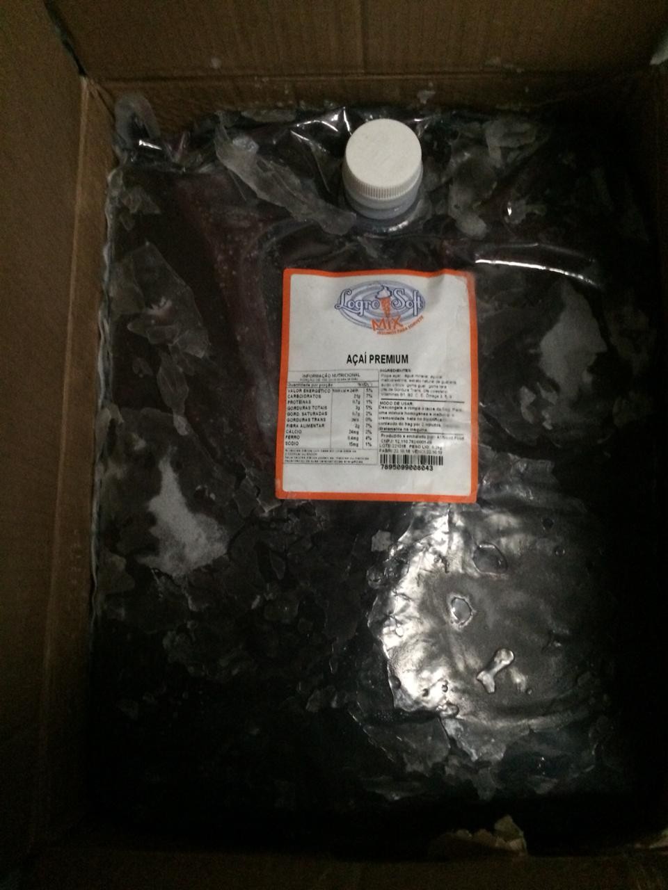 Foto 1 - AÇAÍ BAG PREMIUM 10 LITROS (PRODUTO CONGELADO, SOMENTE POR TRANSPORTADORA COM REFRIGERAÇÃO)