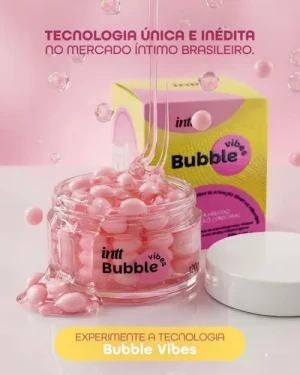 Foto1 - Gel Lubrificante Beijável Bubble Vibes Gel 3 Em 1 Esferas Sensoriais Vibra e Aquece e Gela Intt