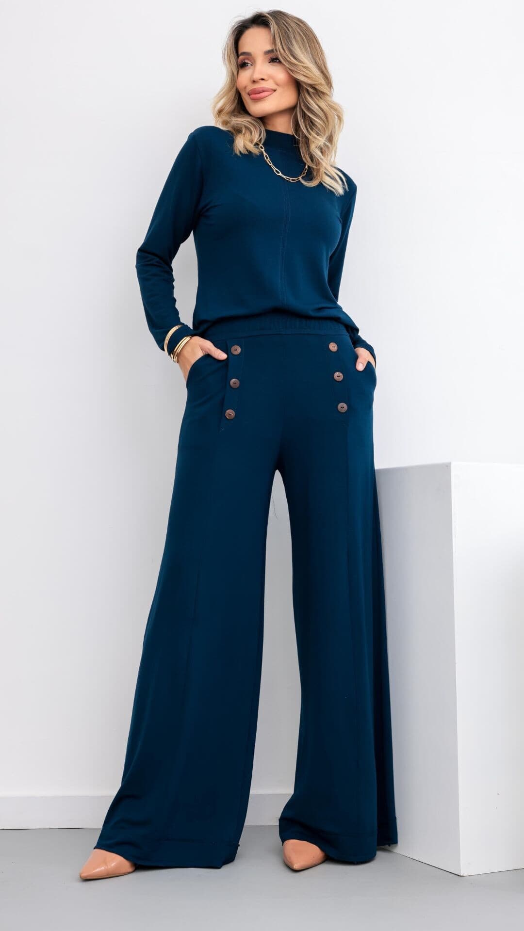 Foto 1 - Conjunto Heloisa de Pantalona e manga longa