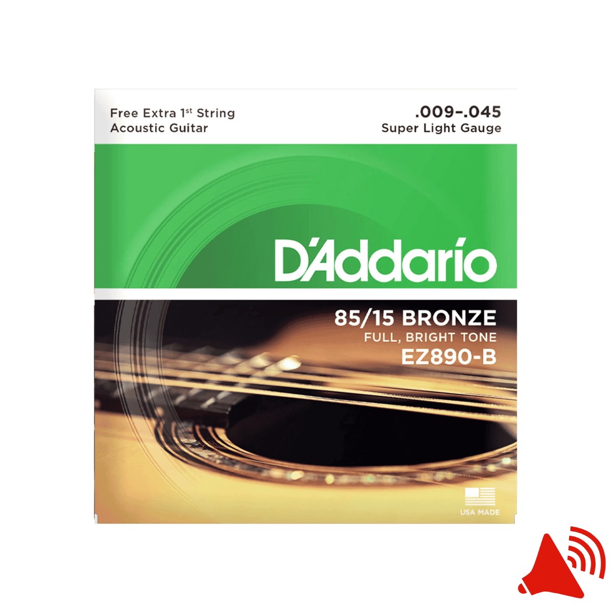 Imagem do produto Encordoamento para Violão Aço D'Addario EZ890-B Bronze 85/15 .009-.045