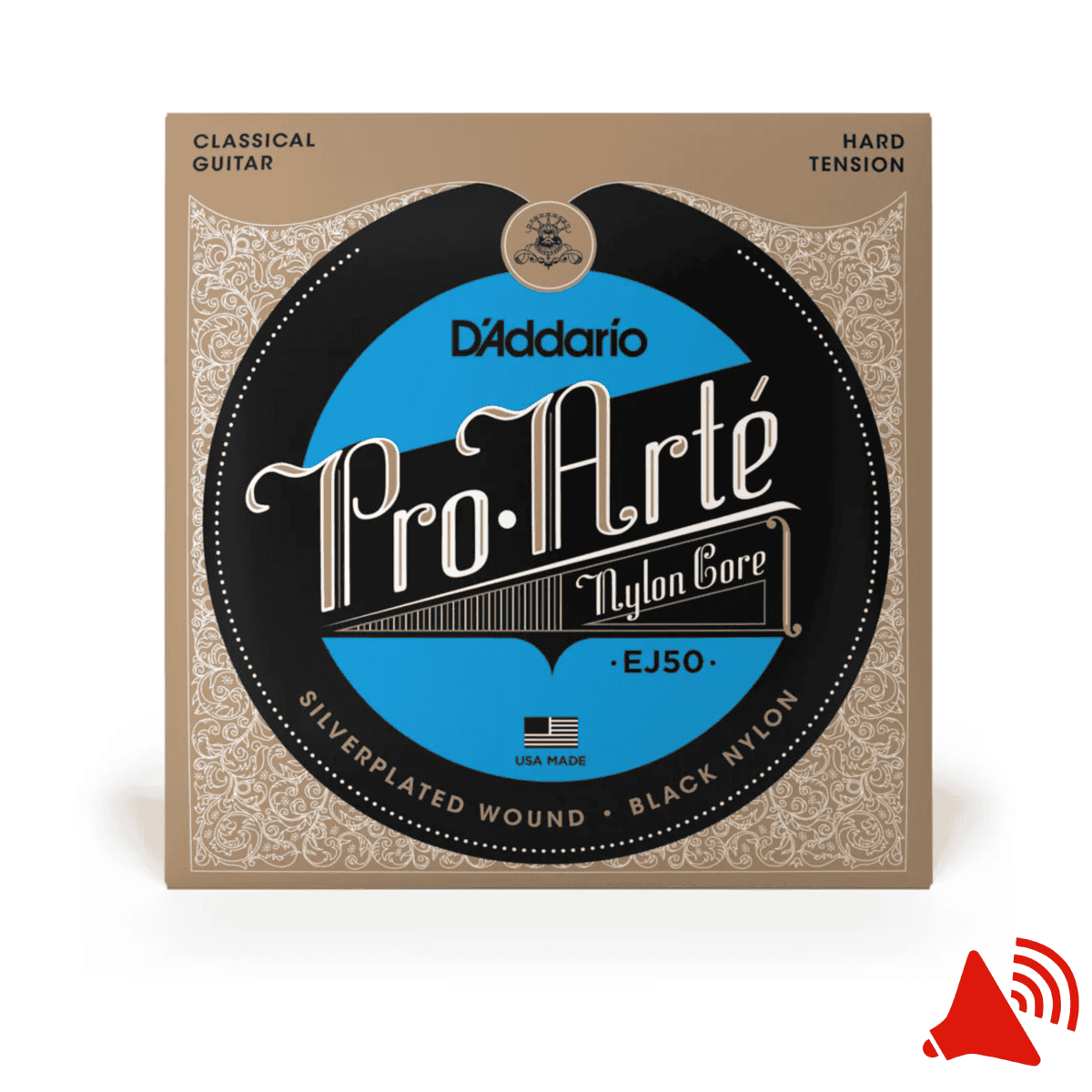 Imagem do produto Encordoamento para Violão Nylon D'Addario Pro-Arté Nylon Core EJ50 Tensão Alta