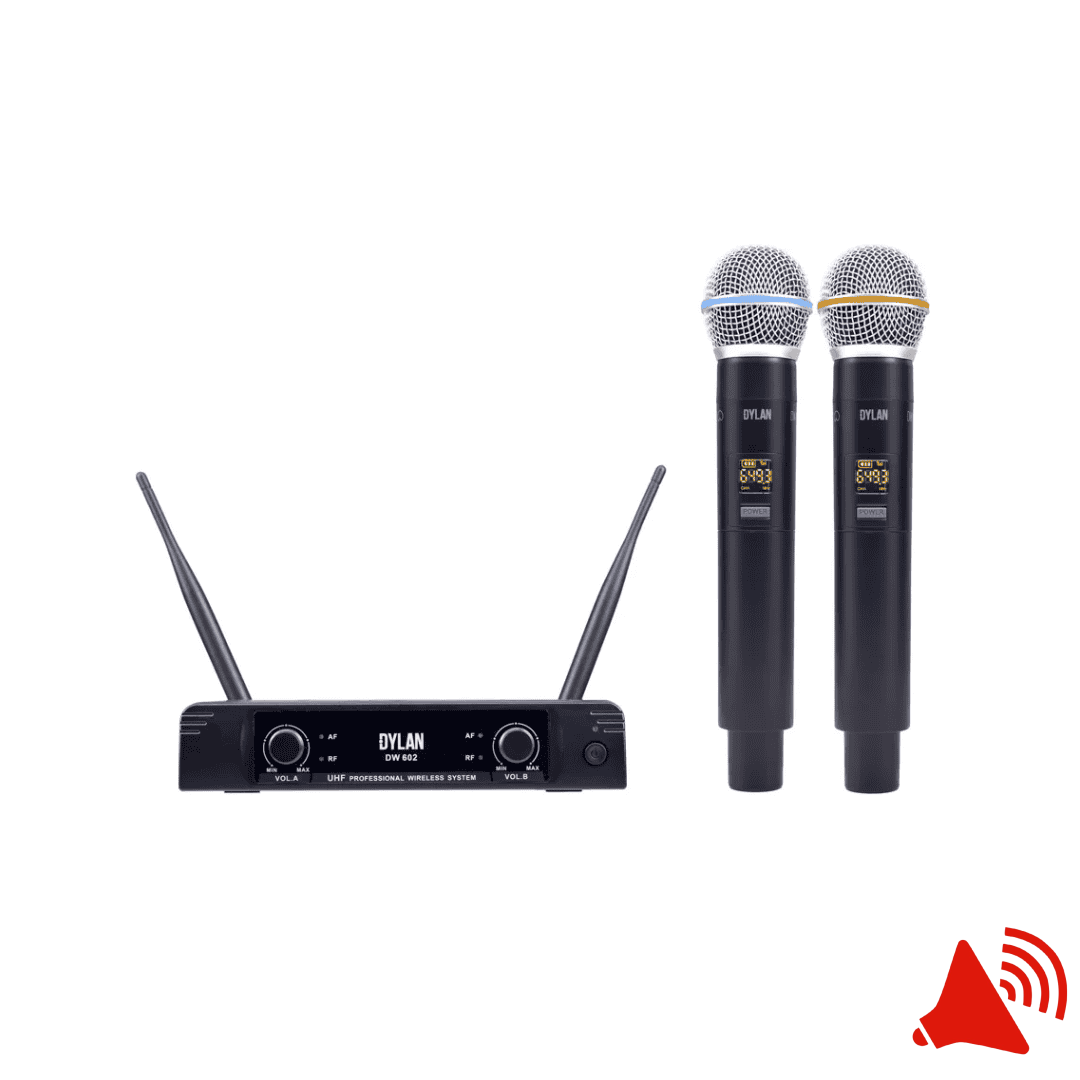 Imagem do produto Microfone Sem Fio Duplo UHF Dylan DW-602 MAX