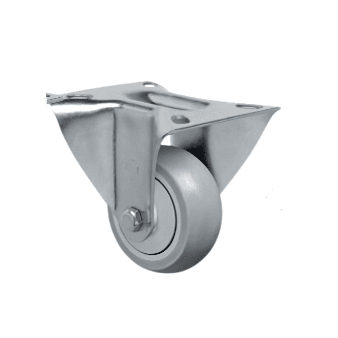 Foto 1 - Rodízio Giratório e Fixo Industrial L12 com Roda Borracha Soft (SP) - GL312SP / GL412SP / GL512SP / GL612SP - Giratório com Freio, sem Freio e Fixo