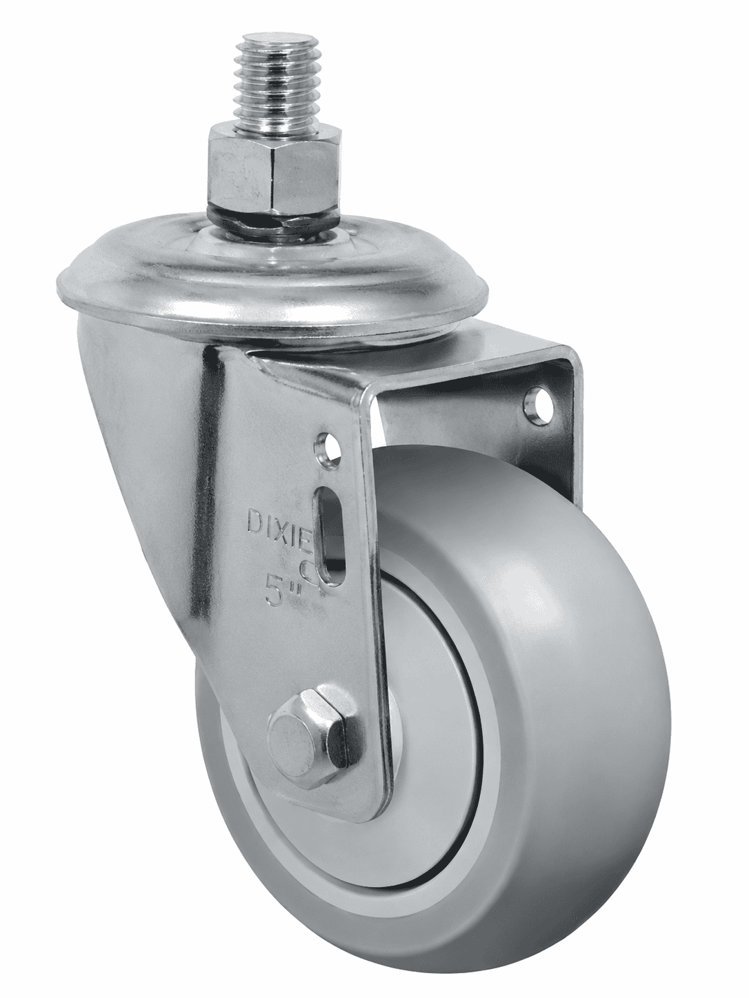 Foto 1 - Rodízio Giratório e Fixo Industrial L12 com Roda Borracha Soft (SP) - GL312SP / GL412SP / GL512SP / GL612SP - Giratório com Freio, sem Freio e Fixo