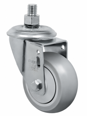 Foto1 - Rodízio Giratório e Fixo Industrial L12 com Roda Borracha Soft (SP) - GL312SP / GL412SP / GL512SP / GL612SP - Giratório com Freio, sem Freio e Fixo