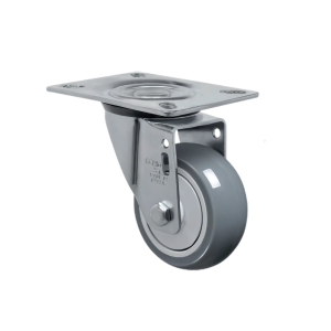 Foto1 - Rodízio Giratório e Fixo Industrial L12 com Roda de PVC (BP) - GL312BP / GL412BP / GL512BP / GL612BP - Giratório com Freio, sem Freio e Fixo