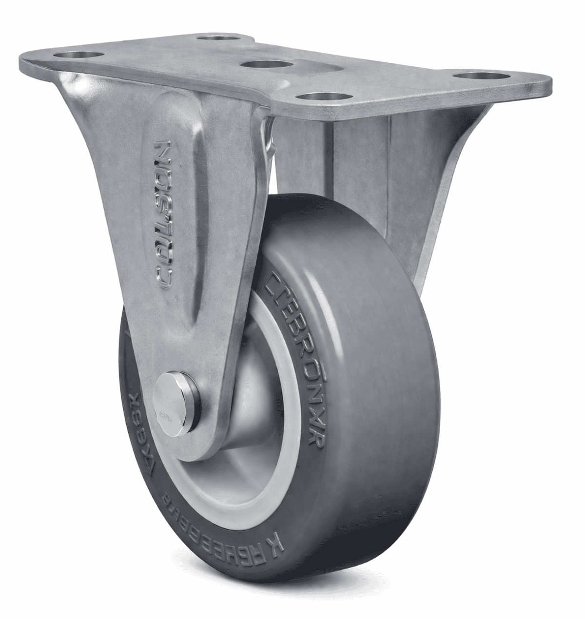 Foto 1 - Rodízio Giratório Industrial L10 com Roda BP (PVC) para Carrinhos - GL210BP / GL310BP / GL410BP Giratório sem Freio, com Freio e Fixo