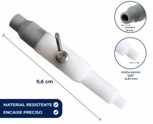 Foto1 - Ponteira Sugador C/ regulagem poliacetal