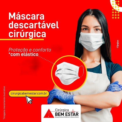Foto 1 - Máscara Descartável Cirúrgica