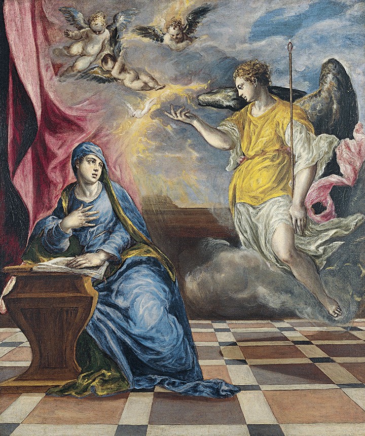 Foto 1 - A Anunciação do Anjo Gabriel à Maria Anjos Espírito Santo Pintura de El Greco em TELA