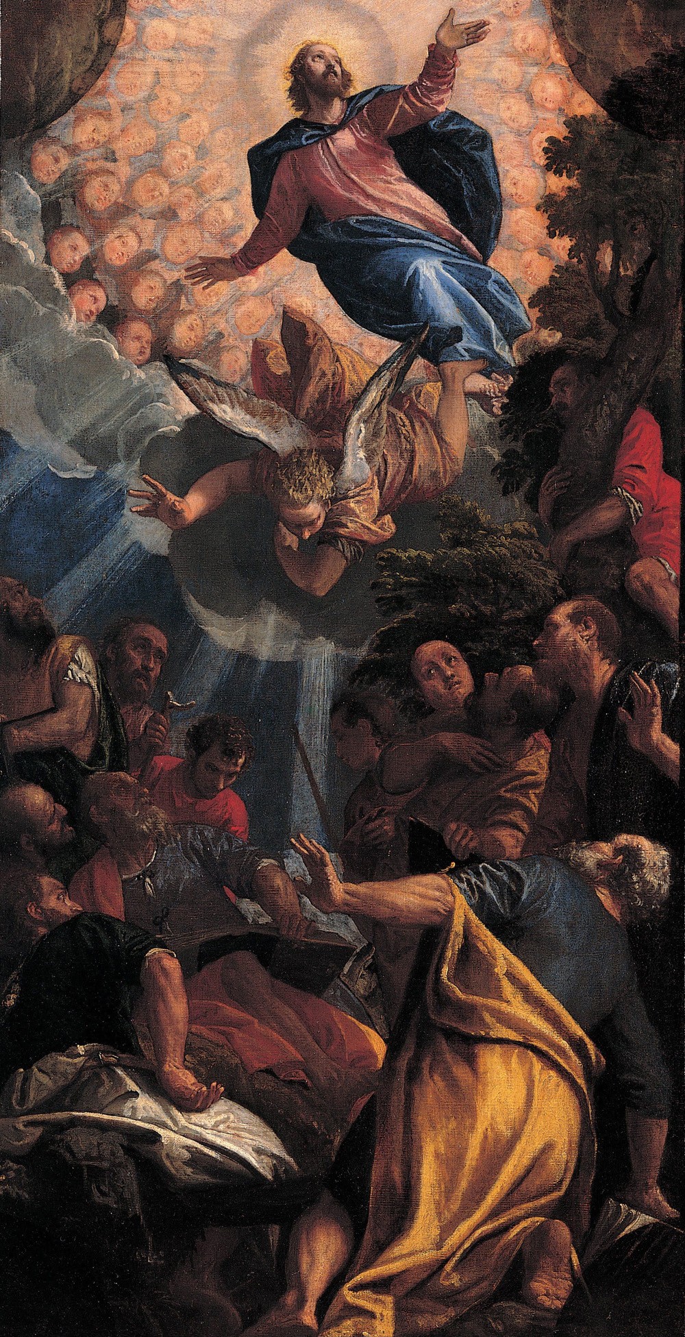 Foto 1 - A Ascensão Jesus Ressuscitado Elevado ao Céu Pintura de Paolo Veronese em TELA 