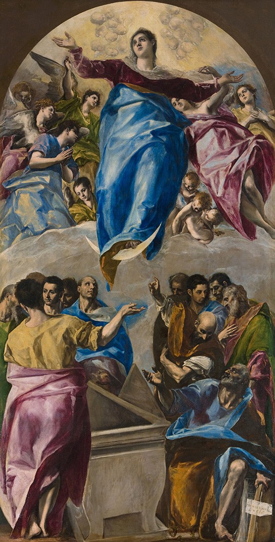 Foto 1 - A Assunção da Virgem Maria Apóstolos em torno do Túmulo Vazio Pintura de El Greco em TELA