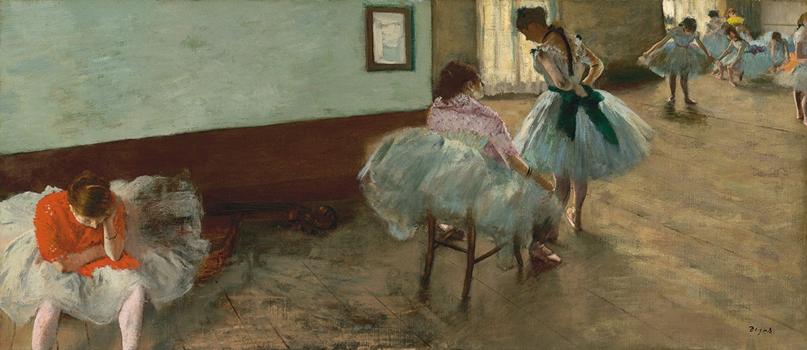 Foto 1 - A Aula de Dança Bailarinas Balé Ballet Pintura de Edgar Degas em TELA 