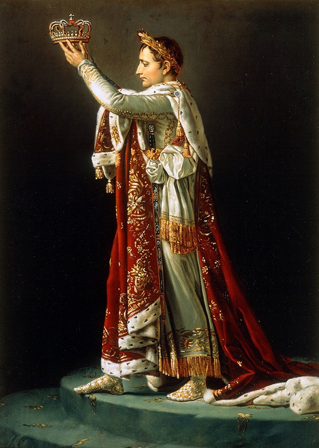 Foto 1 - A Coroação de Napoleão Autocoração Imperador Francês Pintura de Jacques-Louis David em TELA 