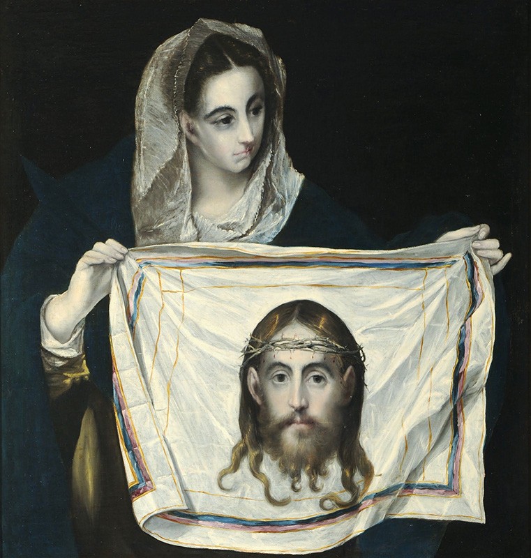 Foto 1 - A Face de Cristo no  Véu de Santa Verônica Pintura de El Greco em TELA