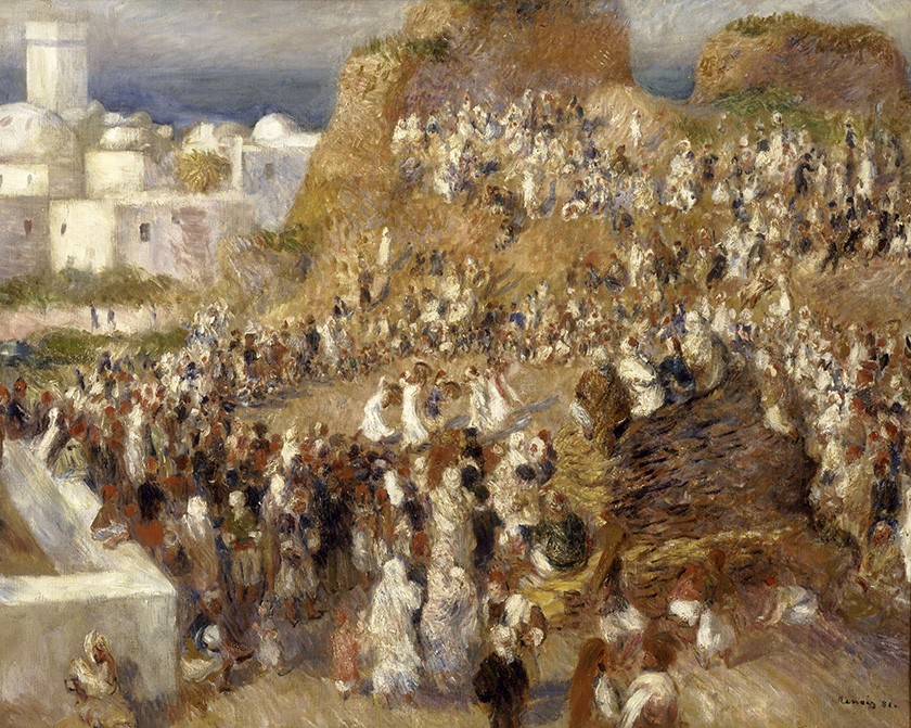 Foto 1 - A Mesquita Festival Árabe Argélia Pintura de Pierre Auguste Renoir em TELA