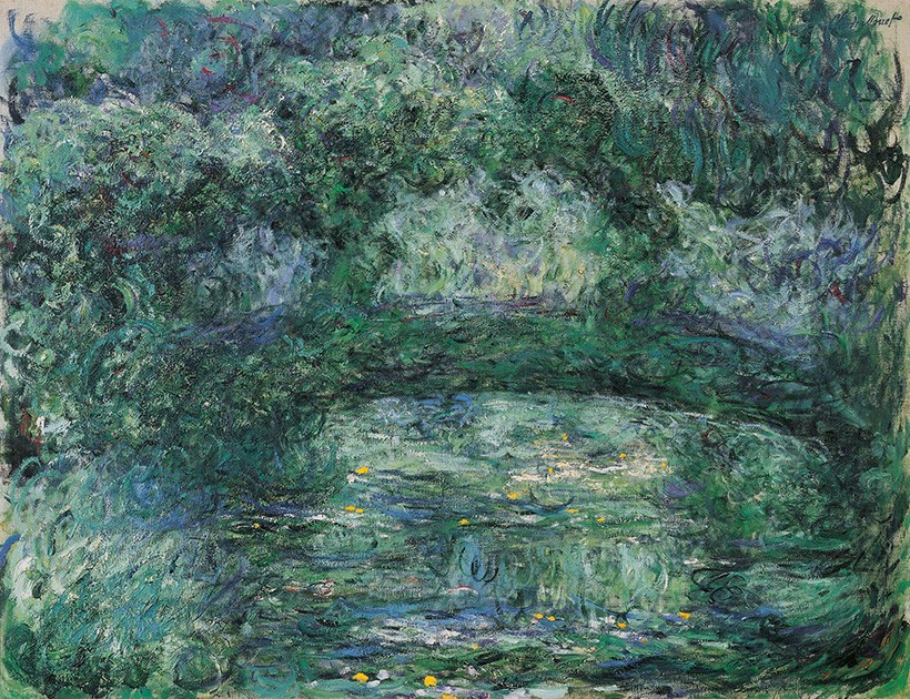 Foto 1 - A Passarela Japonesa Impressionismo Pintura de Claude Monet em TELA