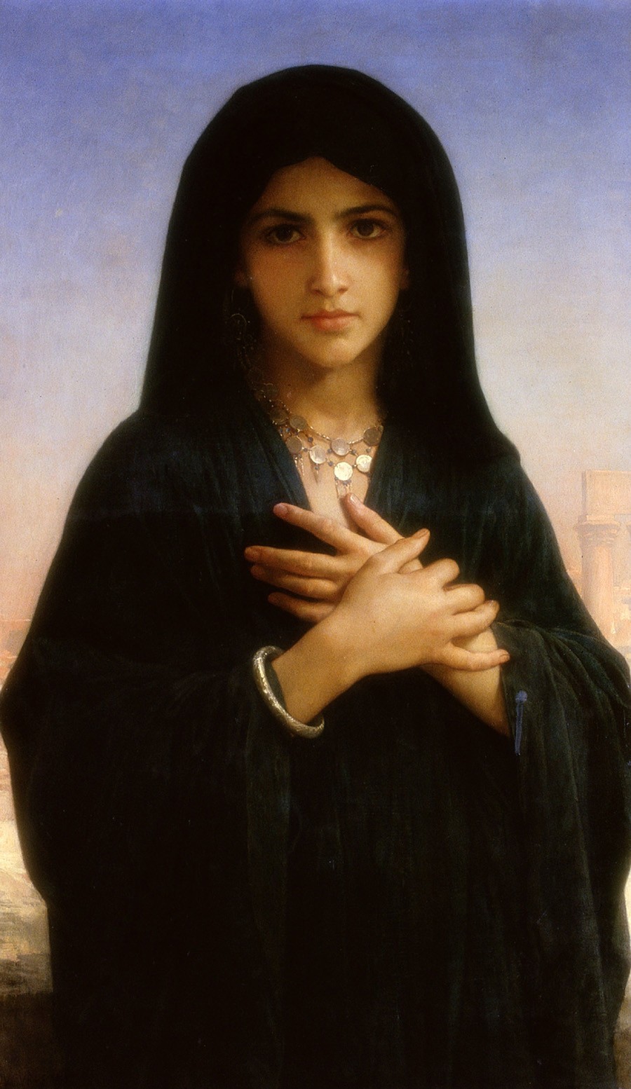 Foto 1 - A Penitente Retrato Mulher Arrependida Pintura de William Adolphe Bouguereau em TELA