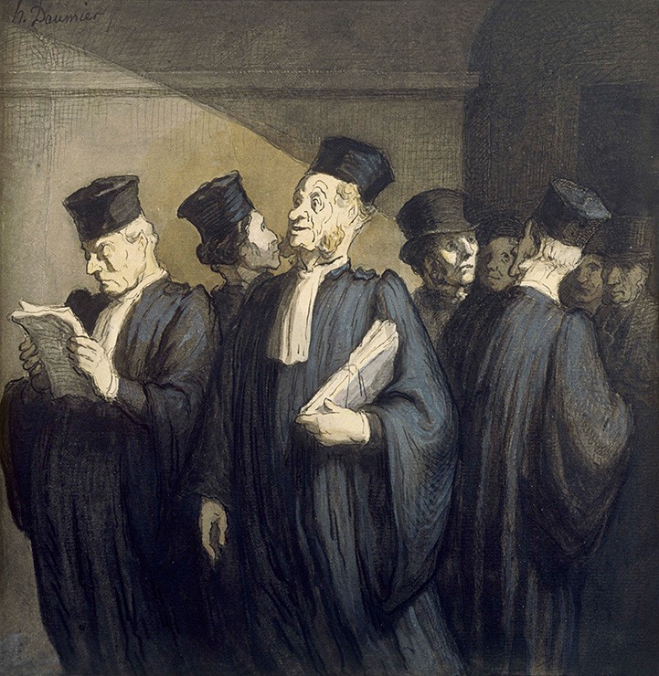 Foto 1 - Antes da Audiência Tribunal Advogados Direito Advocacia Pintura de Honoré Daumier em TELA 