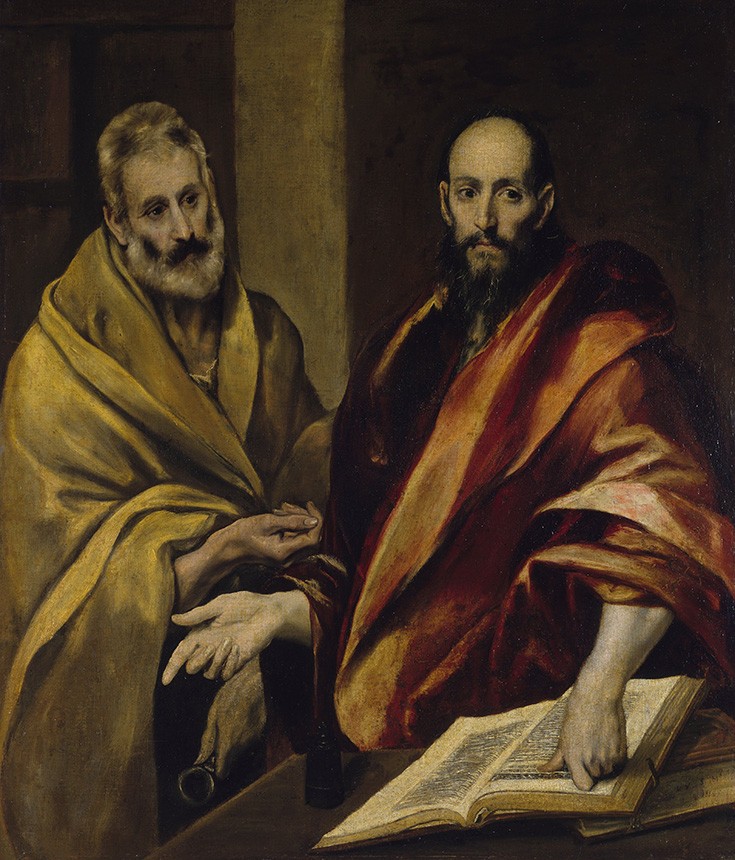 Foto 1 - Ap?stolos S?o Pedro e S?o Paulo L?deres da Igreja Crist?Pintura de El Greco em TELA