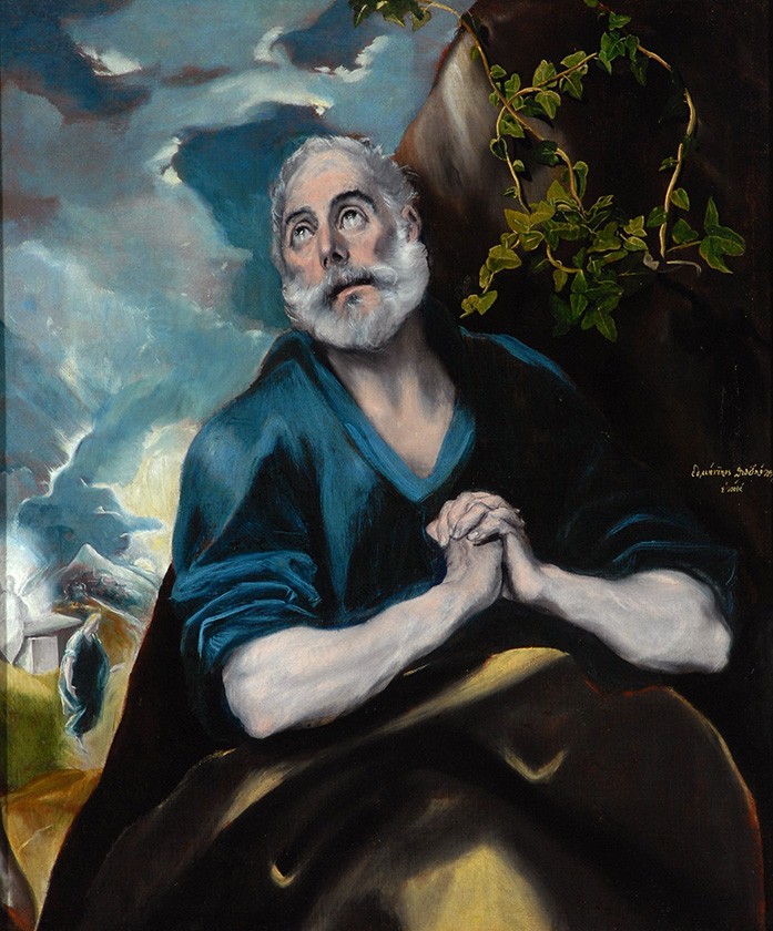 Foto 1 - As Lágrimas de São Pedro Aparição de Jesus Pintura de El Greco em TELA