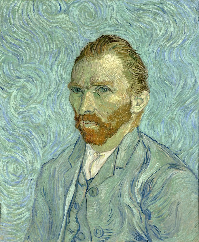 Foto 1 - Auto-retrato 1889 Pintura de Vincent van Gogh em TELA