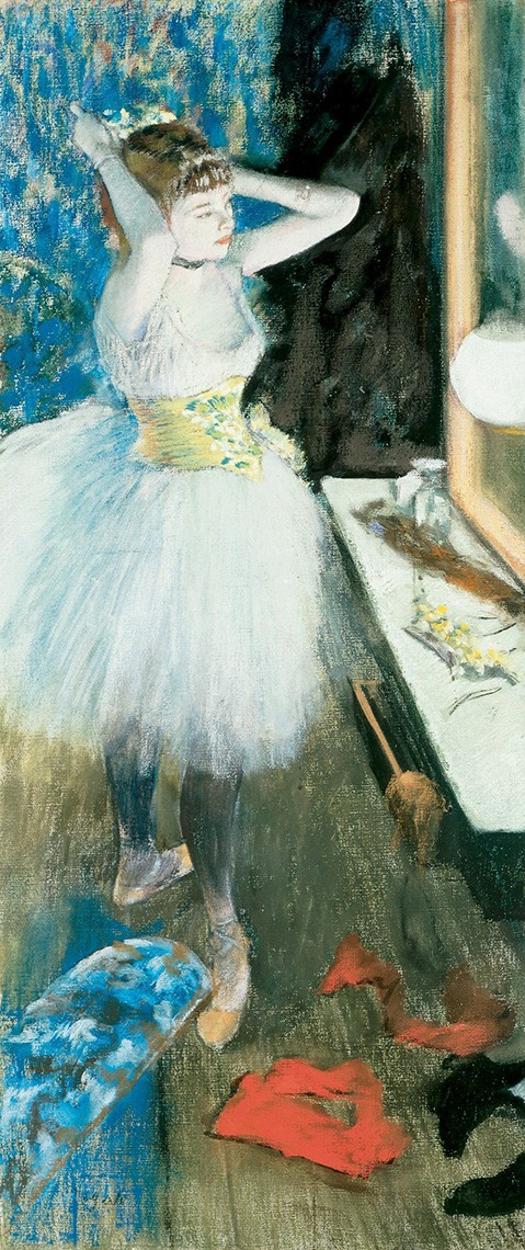 Foto 1 - Dançarina em seu Camarim Balé Bailarina Ballet Dança Pintura de Edgar Degas em TELA 