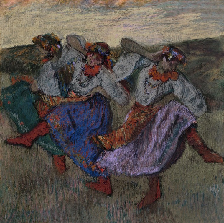 Foto 1 - Dançarinos Russos Dança Pintura de Edgar Degas em TELA 
